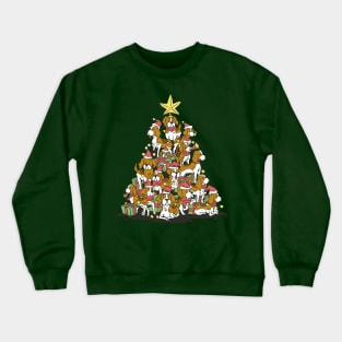 Beagle dogs Christmas tree Crewneck Sweatshirt